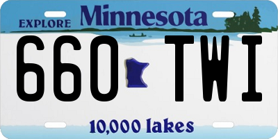 MN license plate 660TWI
