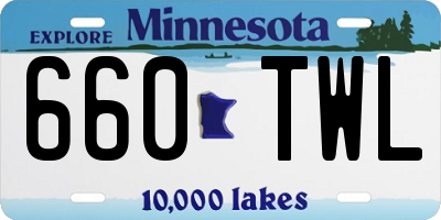 MN license plate 660TWL