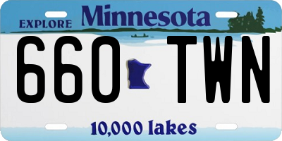 MN license plate 660TWN