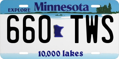 MN license plate 660TWS