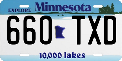 MN license plate 660TXD
