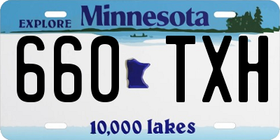 MN license plate 660TXH
