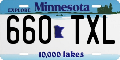 MN license plate 660TXL