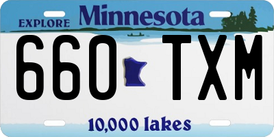 MN license plate 660TXM