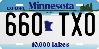 MN license plate 660TXO
