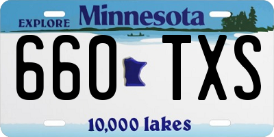 MN license plate 660TXS