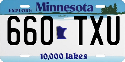 MN license plate 660TXU