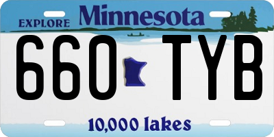 MN license plate 660TYB
