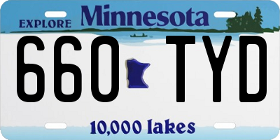 MN license plate 660TYD