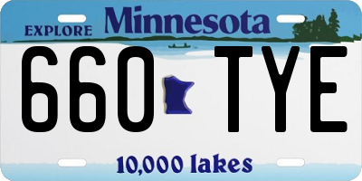 MN license plate 660TYE
