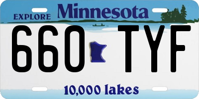 MN license plate 660TYF