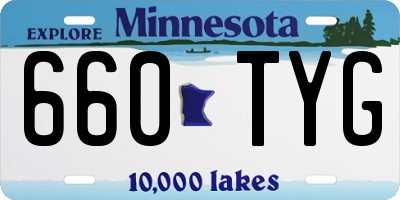 MN license plate 660TYG