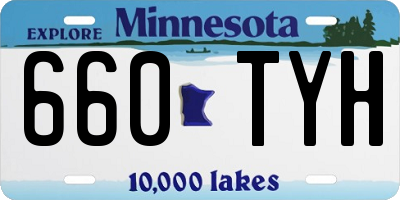 MN license plate 660TYH