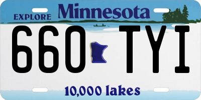 MN license plate 660TYI