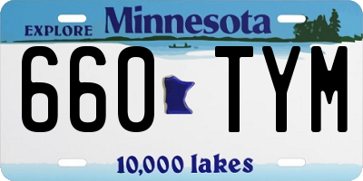 MN license plate 660TYM