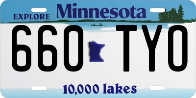 MN license plate 660TYO