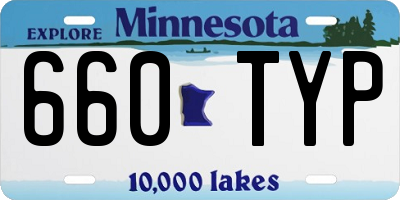 MN license plate 660TYP