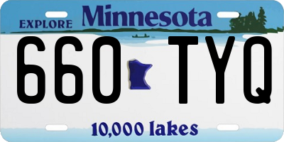 MN license plate 660TYQ