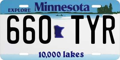 MN license plate 660TYR