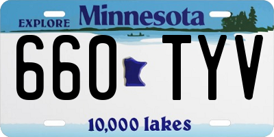 MN license plate 660TYV