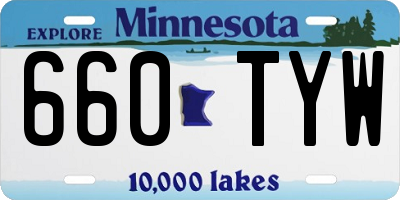 MN license plate 660TYW