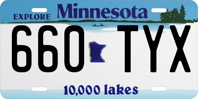 MN license plate 660TYX