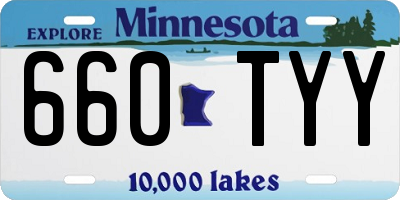MN license plate 660TYY