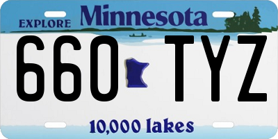 MN license plate 660TYZ