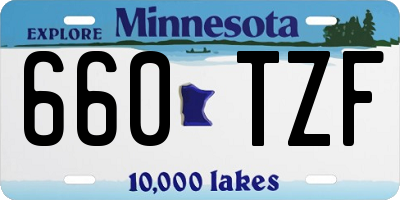 MN license plate 660TZF