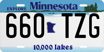 MN license plate 660TZG