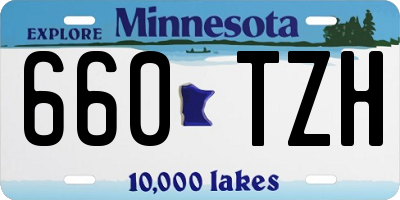 MN license plate 660TZH