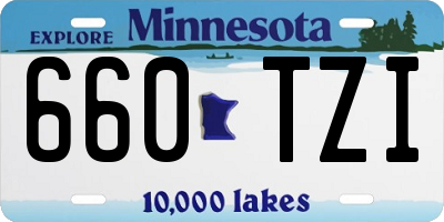 MN license plate 660TZI