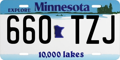 MN license plate 660TZJ