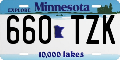 MN license plate 660TZK