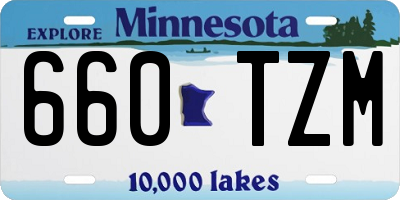 MN license plate 660TZM