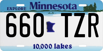 MN license plate 660TZR