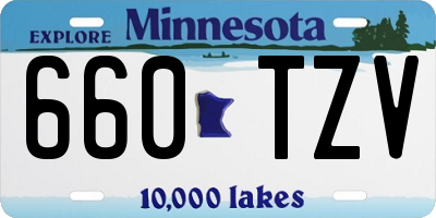 MN license plate 660TZV