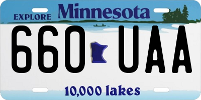 MN license plate 660UAA