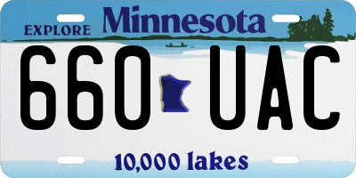 MN license plate 660UAC