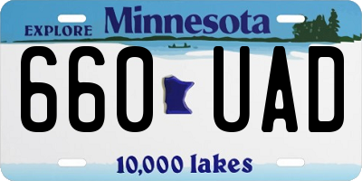 MN license plate 660UAD