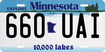 MN license plate 660UAI
