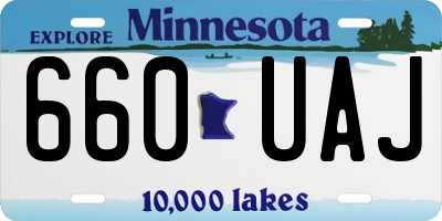 MN license plate 660UAJ