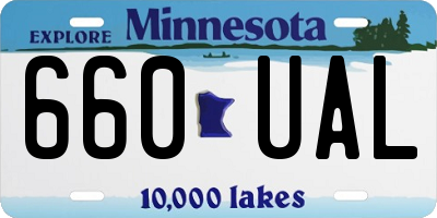 MN license plate 660UAL