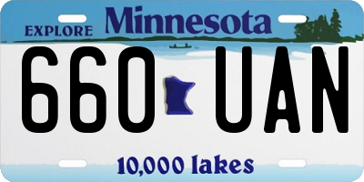 MN license plate 660UAN