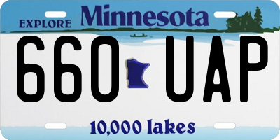 MN license plate 660UAP