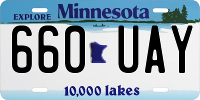 MN license plate 660UAY