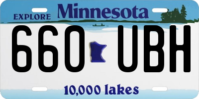 MN license plate 660UBH