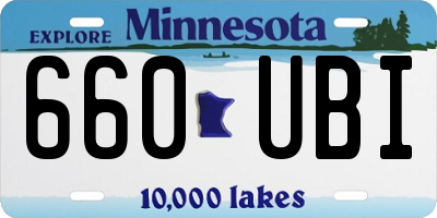 MN license plate 660UBI