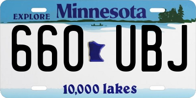 MN license plate 660UBJ