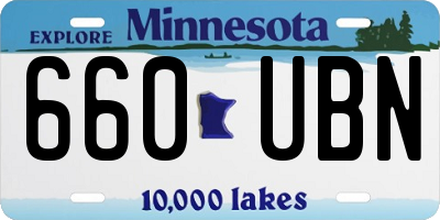 MN license plate 660UBN